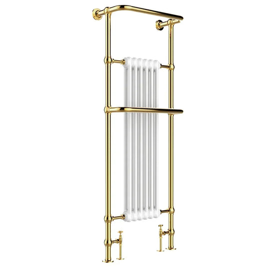 JTP Grosvenor Radiator Heated Towel Rail 1500mm H x 574mm W - Antique Brass - Envy Bathrooms Ltd