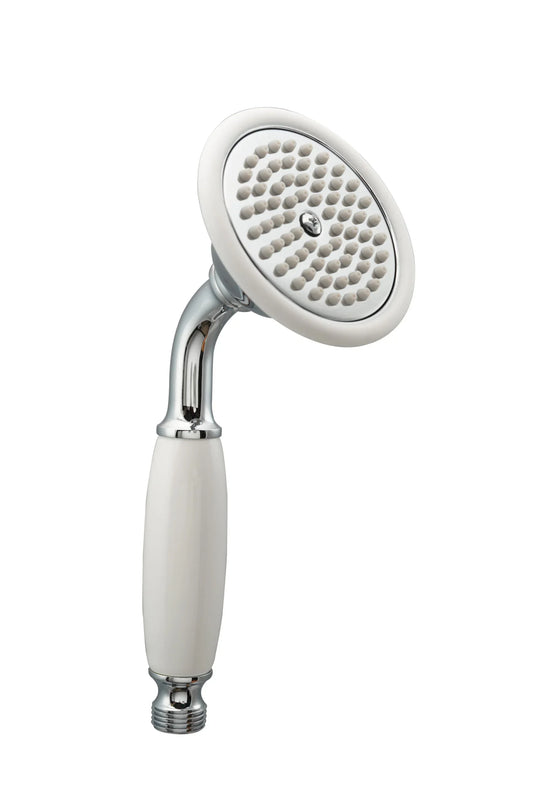 JTP Grosvenor Single Function Shower Handset - Chrome/White - GRSHCH - Envy Bathrooms Ltd