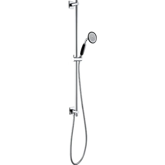 JTP Grosvenor Slide Rail Kit With Single Function Handset & Hose - Chrome/Black - GB761281 - Envy Bathrooms Ltd