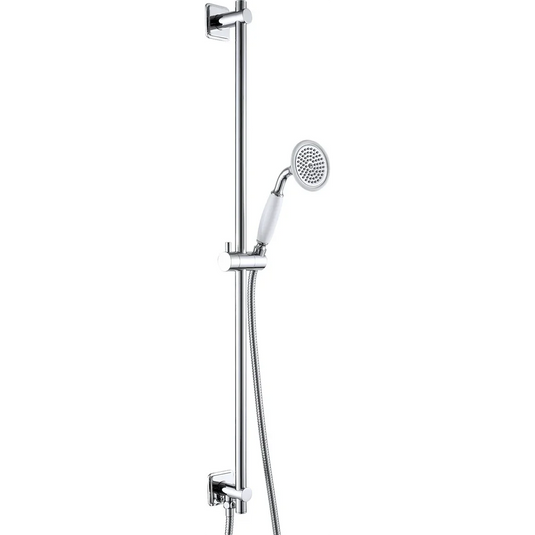 JTP Grosvenor Slide Rail Kit With Single Function Handset & Hose - Chrome/White - GR761281 - Envy Bathrooms Ltd