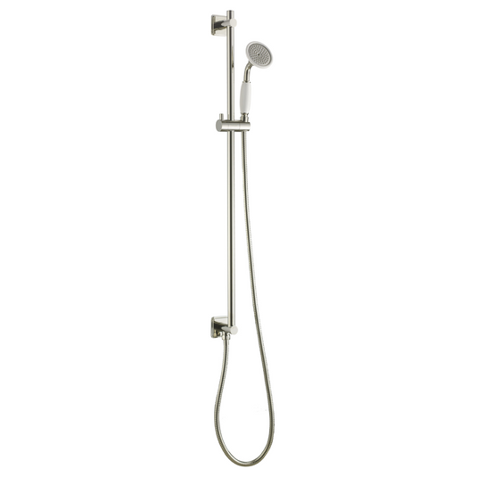JTP Grosvenor Slide Rail Kit With Single Function Handset & Hose Nickel | GR761281NK - Envy Bathrooms Ltd