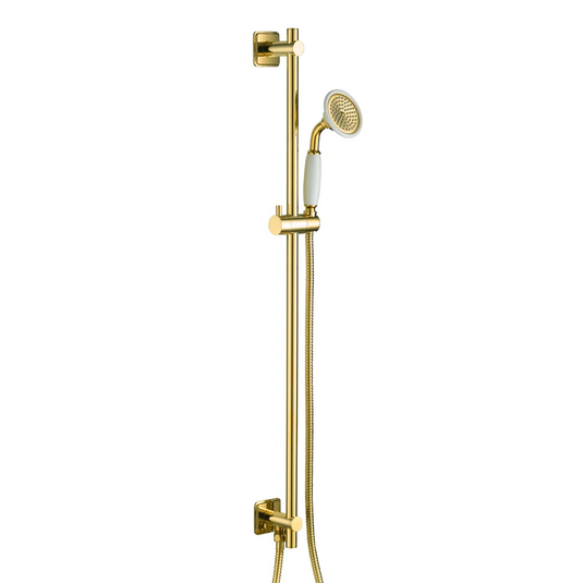 JTP Grosvenor Slide Rail Kit With Single Function Handset & Hose - Polished Gold - GR761281G - Envy Bathrooms Ltd