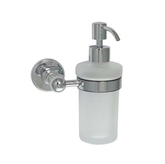 JTP Grosvenor Soap Dispenser With Frosted Glass - Chrome - GR167CH - Envy Bathrooms Ltd