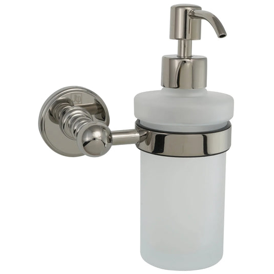 JTP Grosvenor Soap Dispenser With Frosted Glass - Nickel - GR167NK - Envy Bathrooms Ltd