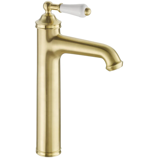 JTP Grosvenor Tall Single Lever Basin Mixer - Brushed Brass - 85009BBR - Envy Bathrooms Ltd