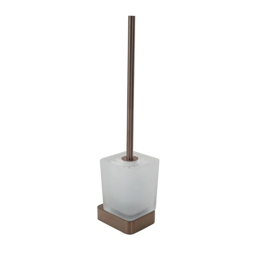 JTP Hix 75mm Square Wall Mounted Toilet Brush Holder - Brushed Bronze - 31165BRZ - Envy Bathrooms Ltd
