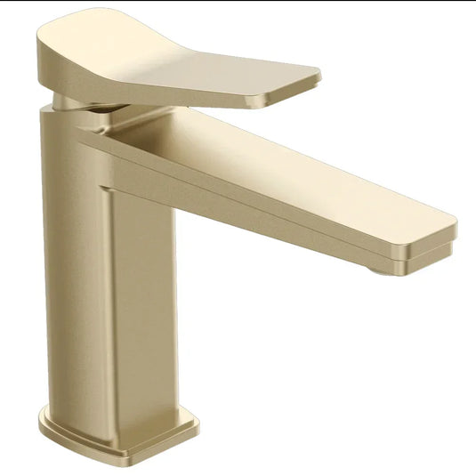 JTP Hix Deck Mounted Basin Mixer Tap - Brushed Brass PVD - Envy Bathrooms Ltd