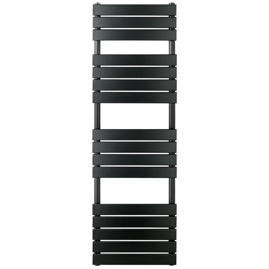 JTP Hix Designer Heated Towel Rail 1600mm H x 500mm W - Matt Black - Envy Bathrooms Ltd
