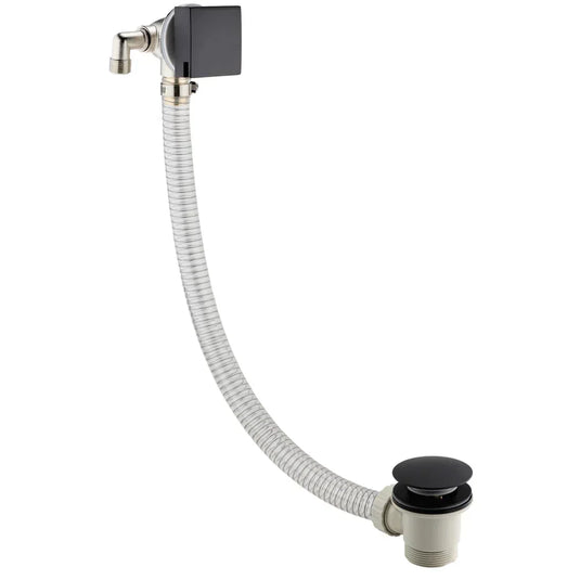 JTP Hix Exofil Click Clack Bath Waste with Overflow Filler - Matt Black - Envy Bathrooms Ltd