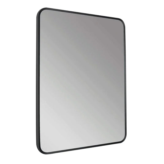 JTP Hix Rectangular Bathroom Mirror 800mm H x 600mm W - Matt Black - Envy Bathrooms Ltd