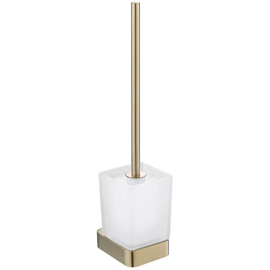 JTP Hix Square Wall Mounted Toilet Brush Holder 75mm Wide - Brushed Brass PVD - 33165BBR - Envy Bathrooms Ltd