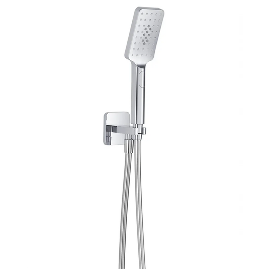 JTP HIX Square Water Outlet With Holder, Hose & Hand Shower - Chrome - 32SQUARE/WS - Envy Bathrooms Ltd
