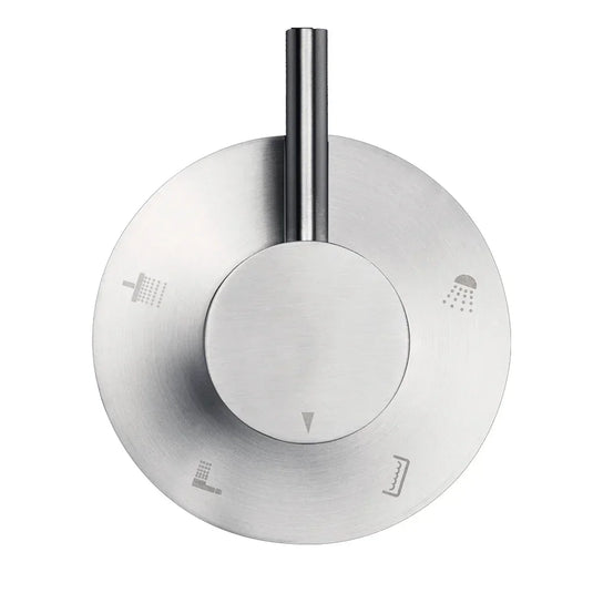 JTP Inox 4-Way Diverter Valve - Stainless Steel - Envy Bathrooms Ltd