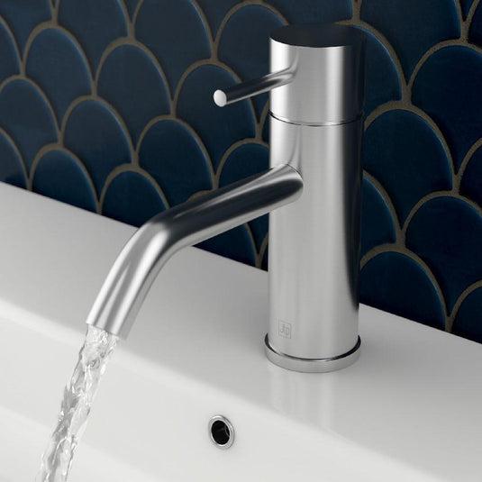 JTP Inox Basin Mixer Tap 110mm Spout - Stainless Steel - Envy Bathrooms Ltd