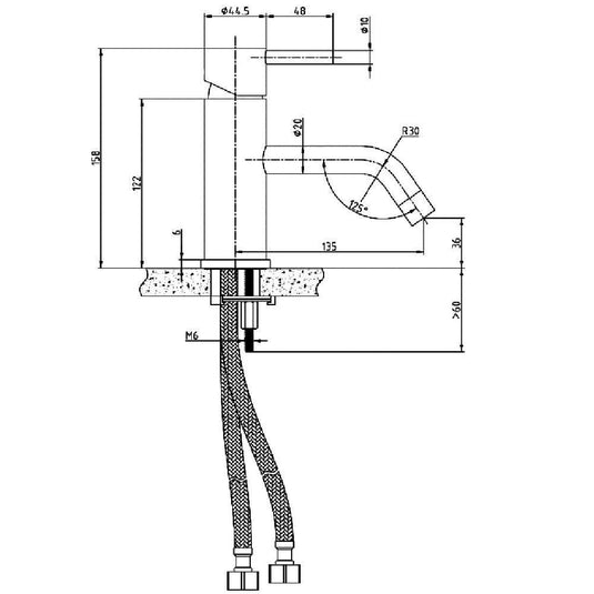 JTP Inox Basin Mixer Tap 110mm Spout - Stainless Steel - Envy Bathrooms Ltd