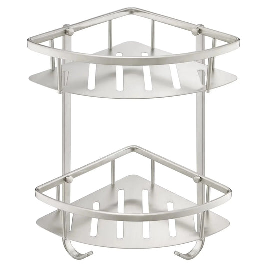 JTP Inox Corner Twin Basket - Stainless Steel - IX2010 - Envy Bathrooms Ltd