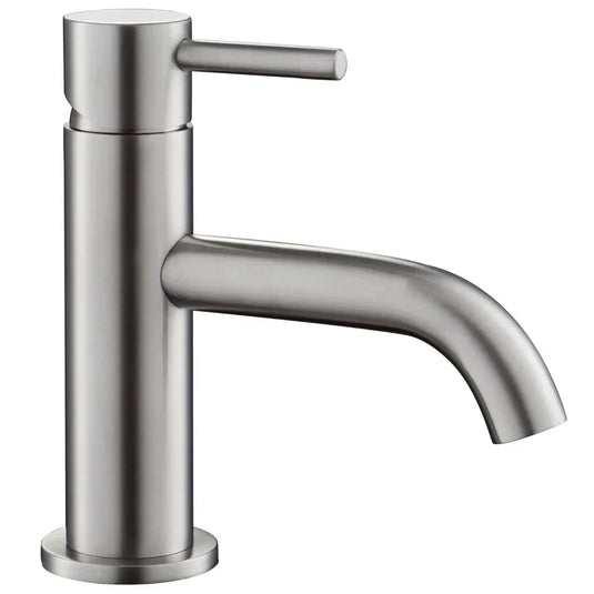JTP Inox Deck Mounted Mini Basin Mixer Tap - Stainless Steel - Envy Bathrooms Ltd