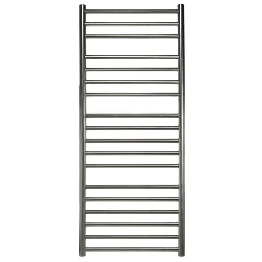 JTP Inox Designer Heated Towel Rail 1200mm H x 500mm W - Brushed Stainless Steel - Envy Bathrooms Ltd