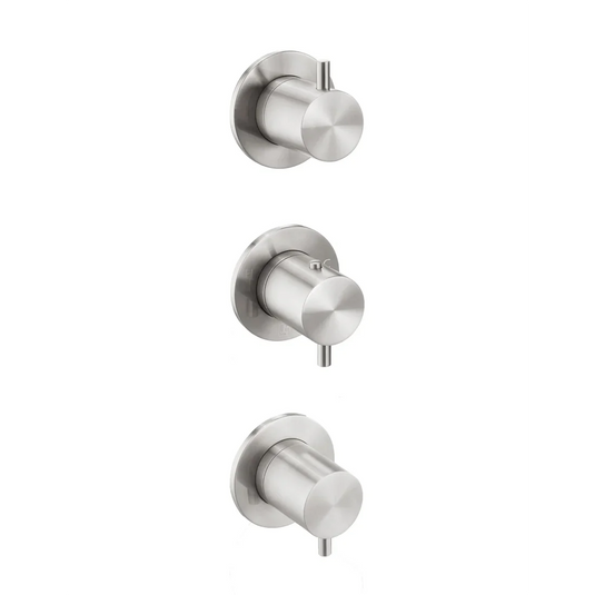 JTP Inox Modular Thermostatic Concealed 2 Outlet Shower Valve - Stainless Steel - IX790 - Envy Bathrooms Ltd