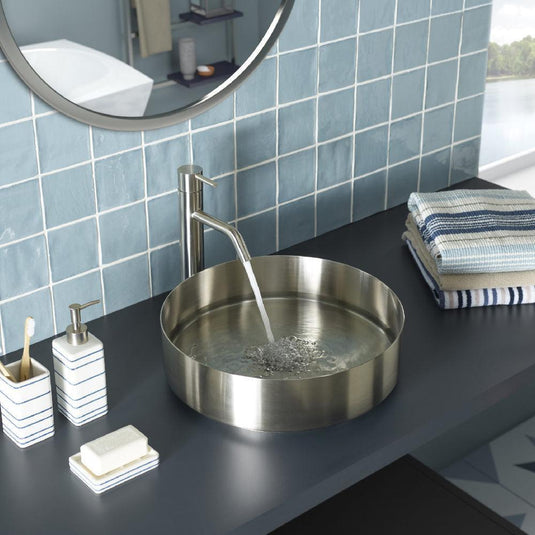 JTP Inox Tall Basin Mixer Tap - Stainless Steel - Envy Bathrooms Ltd