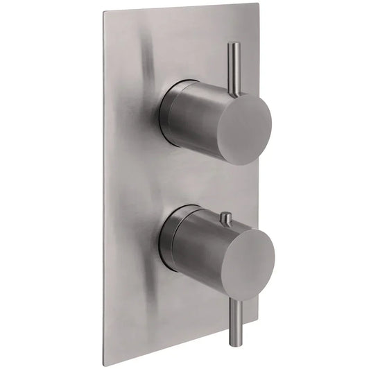 JTP Inox Thermostatic Concealed 1 Outlet Shower Valve - Stainless Steel - Envy Bathrooms Ltd