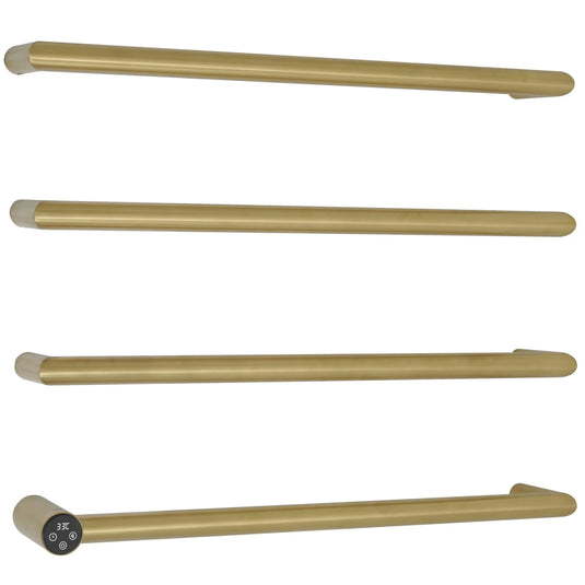 JTP Obi 485mm Electric Towel Radiator - Brushed Brass - OB600EBBR - Envy Bathrooms Ltd