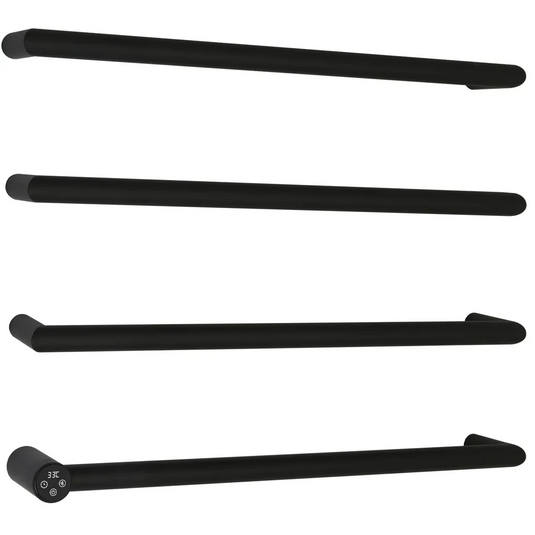 JTP Obi 485mm Electric Towel Radiator - Matt Black - OB600EMB - Envy Bathrooms Ltd