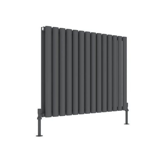 JTP Primo Anthracite 600mm x 840mm Oval Panel Radiator | PR684AN - Envy Bathrooms Ltd