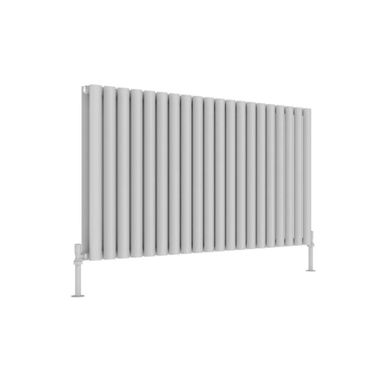 JTP Primo Oval Panel Horizontal Designer Radiator 600mm x 1200mm White | PR612W - Envy Bathrooms Ltd