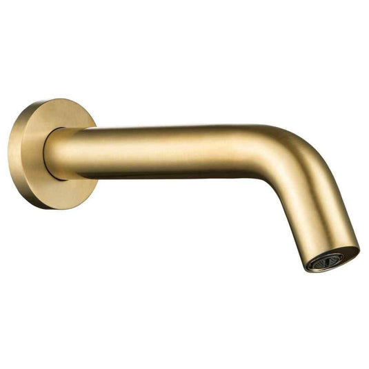 JTP React Sensor Wall Mounted Mains and Battery Operated Infra-Red Tap - Brushed Brass - Envy Bathrooms Ltd