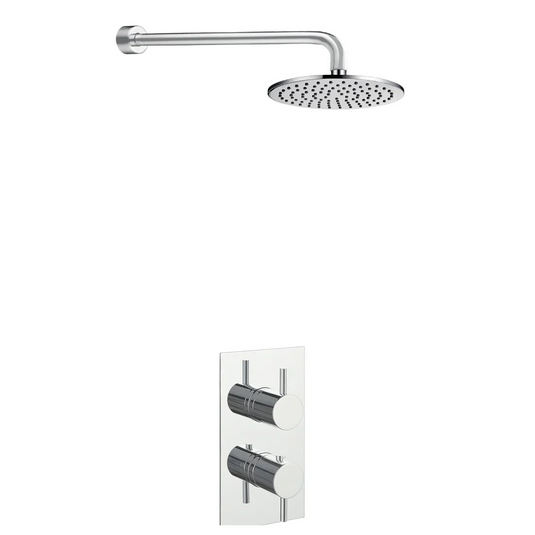 JTP Round Thermostat With Overhead - Chrome - COM033 - Envy Bathrooms Ltd