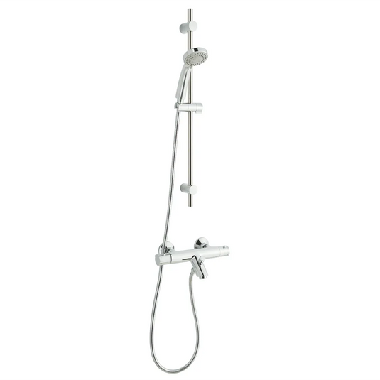 JTP Shower Pole With Slider Rail & Bath Spout - Chrome - 1272 - Envy Bathrooms Ltd
