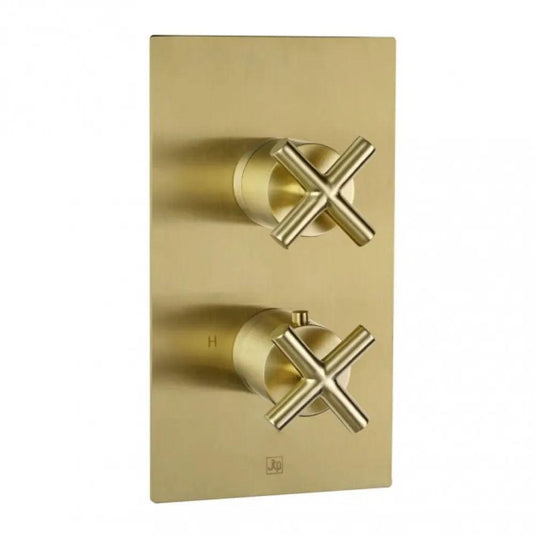 JTP Solex 1-Outlet Thermostatic Concealed Shower Valve - Brushed Brass - Envy Bathrooms Ltd