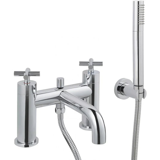 JTP Solex Pillar Mounted Bath Shower Mixer Tap with Kit - Chrome - Envy Bathrooms Ltd