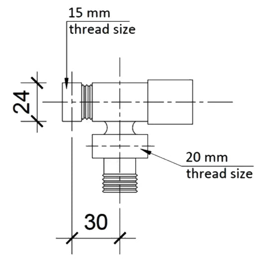 JTP Square Manual Straight Radiator Valve - Chrome - Envy Bathrooms Ltd