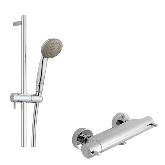 JTP Thermostat with Slider Rail - Chrome - COM029 - Envy Bathrooms Ltd