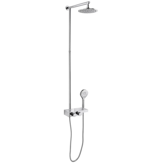 JTP Thermostatic Rail With Overhead & Multifunction Shower Handset - Chrome - ED189 - Envy Bathrooms Ltd