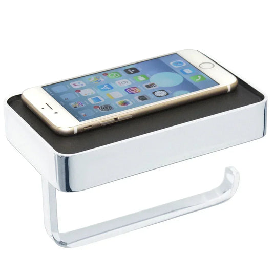 JTP Toilet Roll Holder with Mobile Phone Shelf - Chrome - Envy Bathrooms Ltd