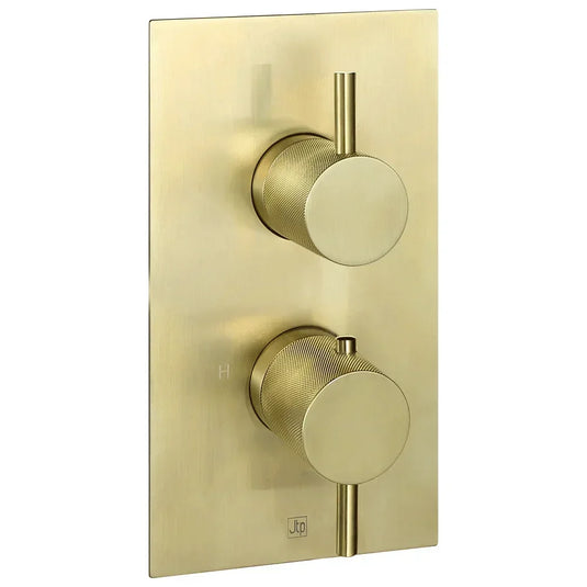 JTP Vos 1-Outlet Thermostatic Concealed Shower Valve - Brushed Brass - Envy Bathrooms Ltd
