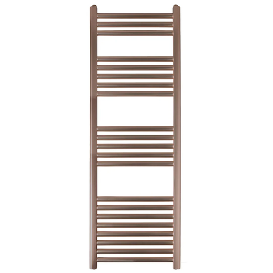 JTP Vos 1200mm x 400mm Straight Heated Towel Rail - Brushed Bronze - VOS1204BRZ - Envy Bathrooms Ltd