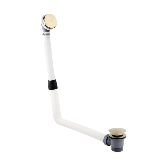 JTP Vos 125cm Bath Filler With Click Clack Waste - Brushed Brass - 23809CCBBR - Envy Bathrooms Ltd