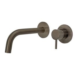 JTP Vos 2 Hole Basin Mixer Tap With 150mm Slim Spout Brushed Bronze | 21173BRZSP - Envy Bathrooms Ltd