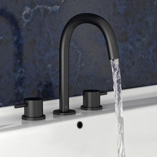 JTP Vos 3-Hole Deck Mounted Basin Mixer Tap - Matt Black - Envy Bathrooms Ltd
