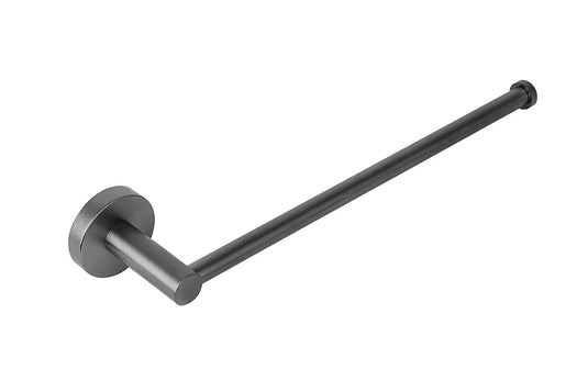 JTP Vos 316.5mm Round Wall Mounted Towel Bar - Brushed Black - 27112BBL - Envy Bathrooms Ltd