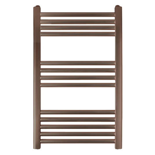 JTP Vos 800mm x 400mm Straight Heated Towel Rail - Brushed Bronze - VOS804BRZ - Envy Bathrooms Ltd