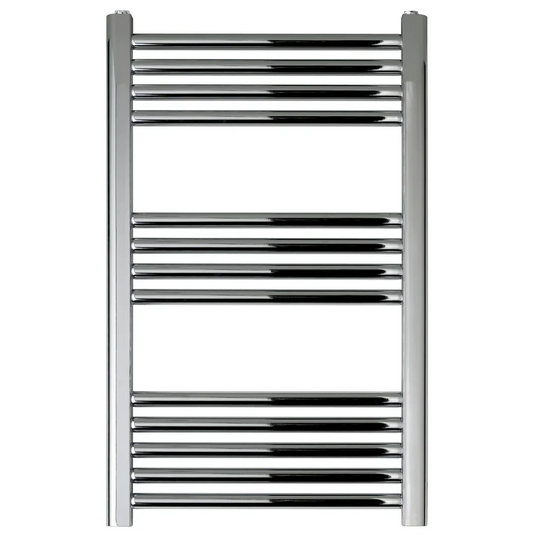 JTP Vos 800mm x 500mm Straight Heated Towel Rail - Chrome - VOS800C - Envy Bathrooms Ltd