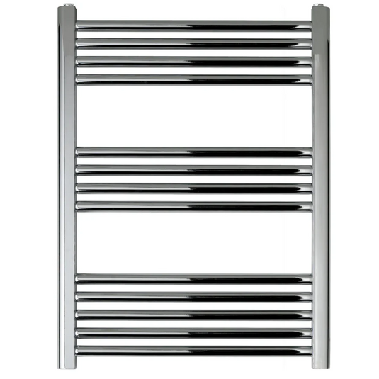 JTP Vos 800mm x 600mm Straight Heated Towel Rail - Chrome - VOS806C - Envy Bathrooms Ltd
