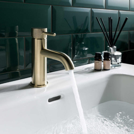 JTP Vos Basin Mixer Tap with Designer Handle - Brushed Brass - Envy Bathrooms Ltd