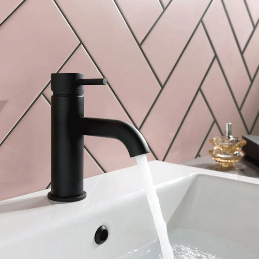 JTP Vos Basin Mixer Tap with Designer Handle - Matt Black - Envy Bathrooms Ltd
