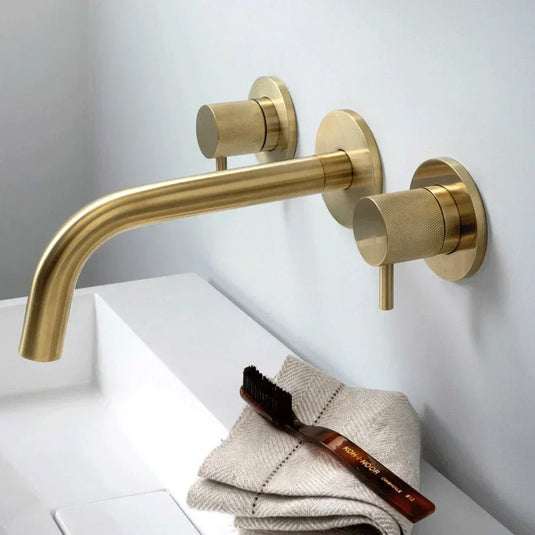 JTP Vos Bath and Basin Spout 150mm Long - Brushed brass - Envy Bathrooms Ltd
